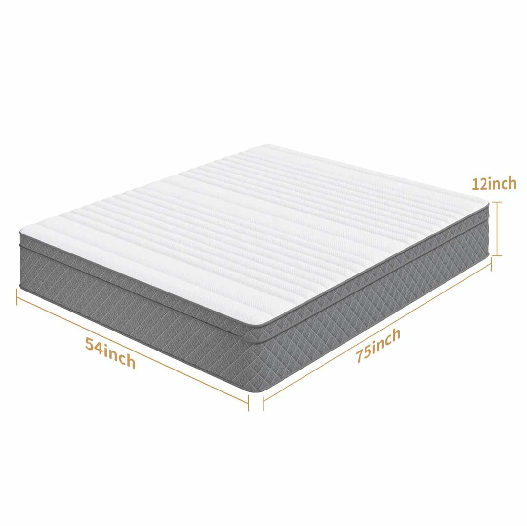 12 Inch Motion Isolation Hybrid Mattress
