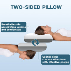 SWBVS Double Sided Functional Memory Foam Cooling Pillow.