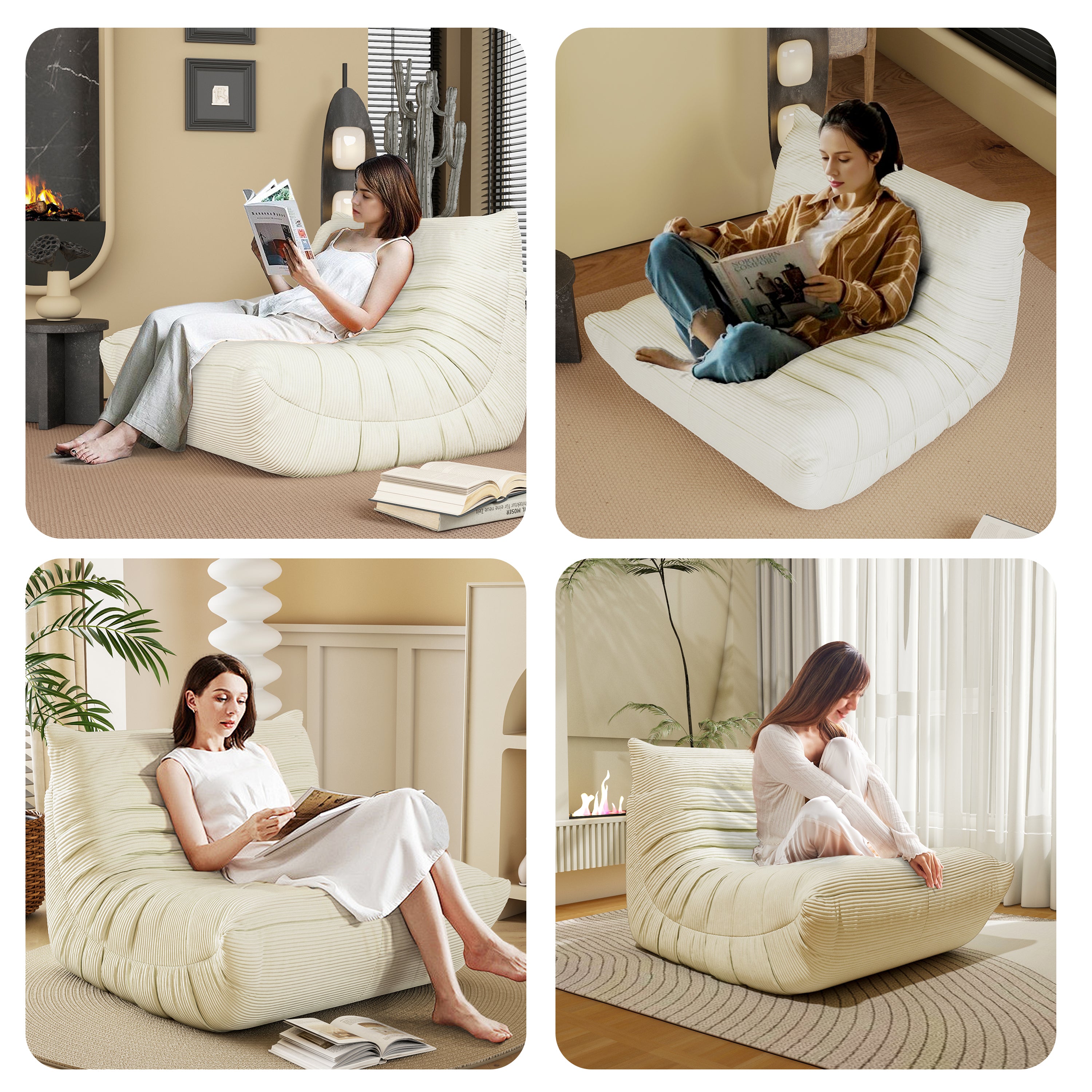 Ergonomically designed small sofa, lazy floor sofa for adults and kids.