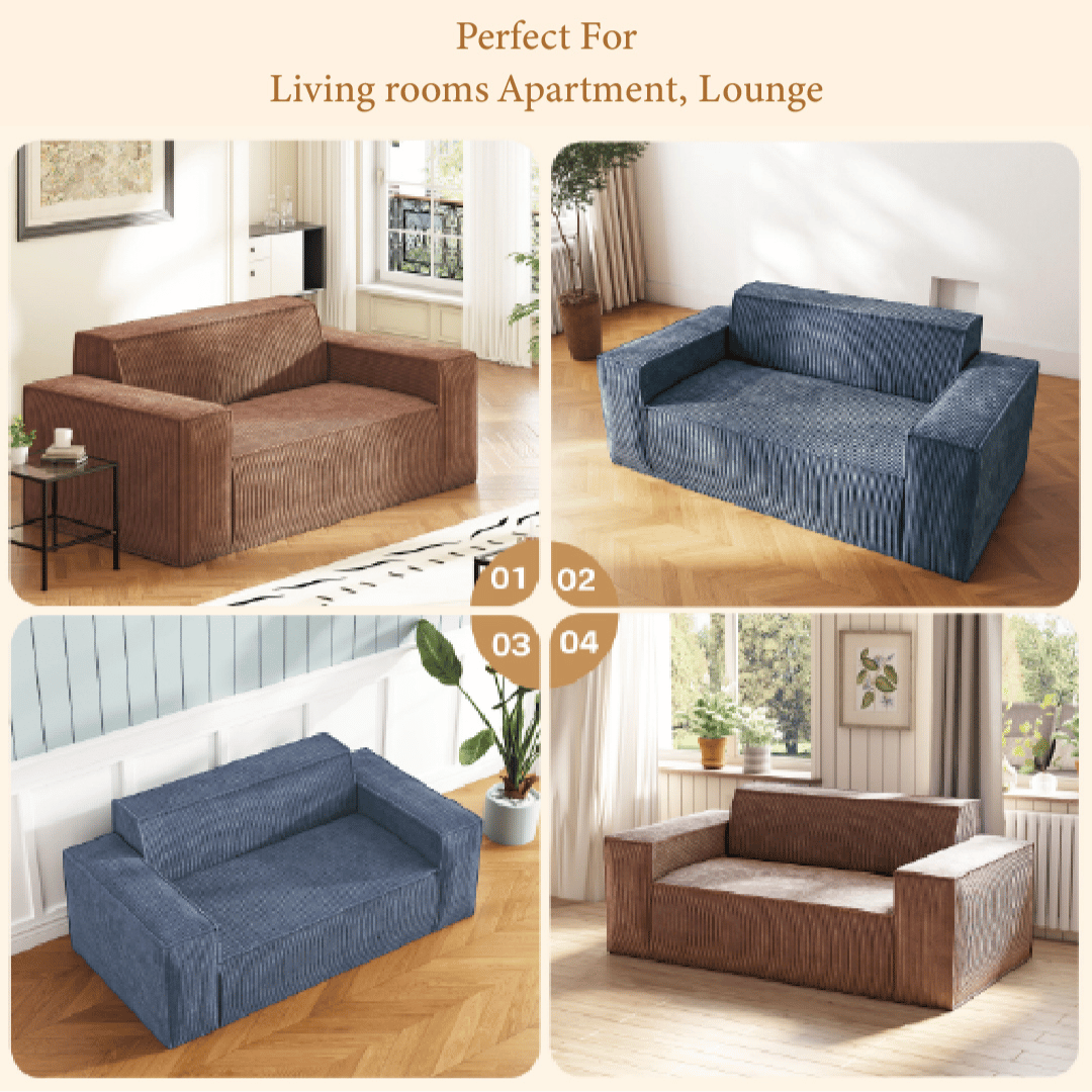 Sofa in a box - High-density sponge sofa offers ideal support and breathability, keeping you comfortable for hours.