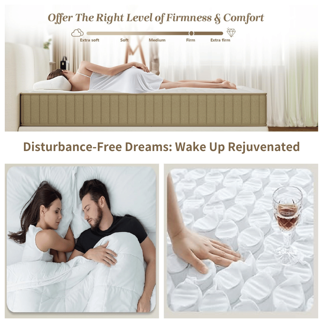 Enjoy a disturbance-free sleep with this mattress that offers the perfect balance of firmness and comfort.