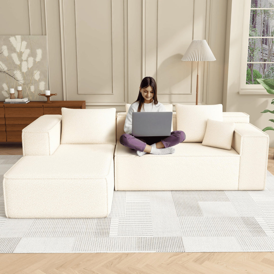 Comfortable and stylish modular sectional sleeper sofa.