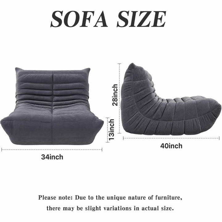 Ergonomically designed small sofa, lazy floor sofa for adults and kids -8