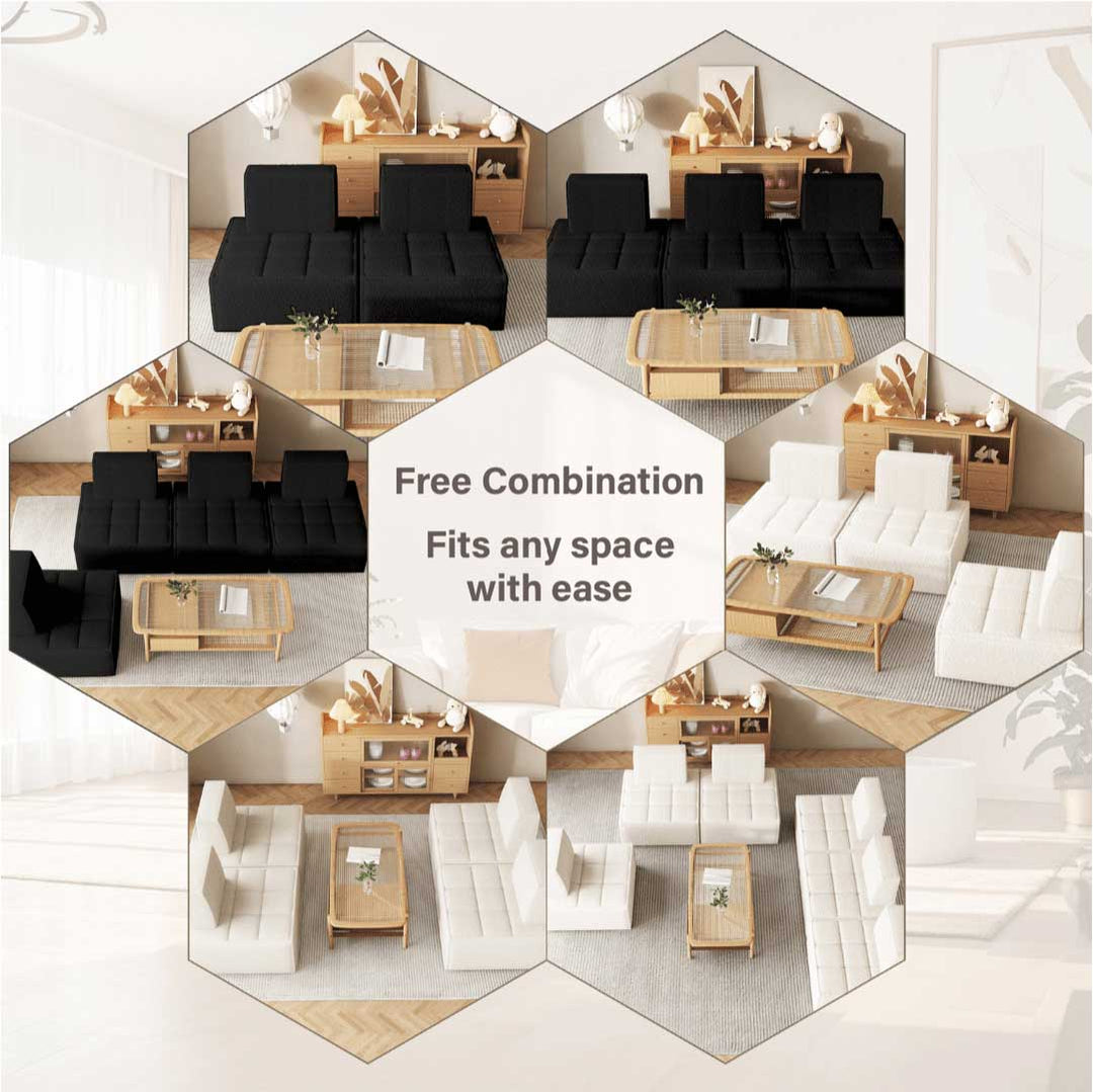 Modular and easy setup to fit any room layout, and adjust the backrest for personalized comfort.