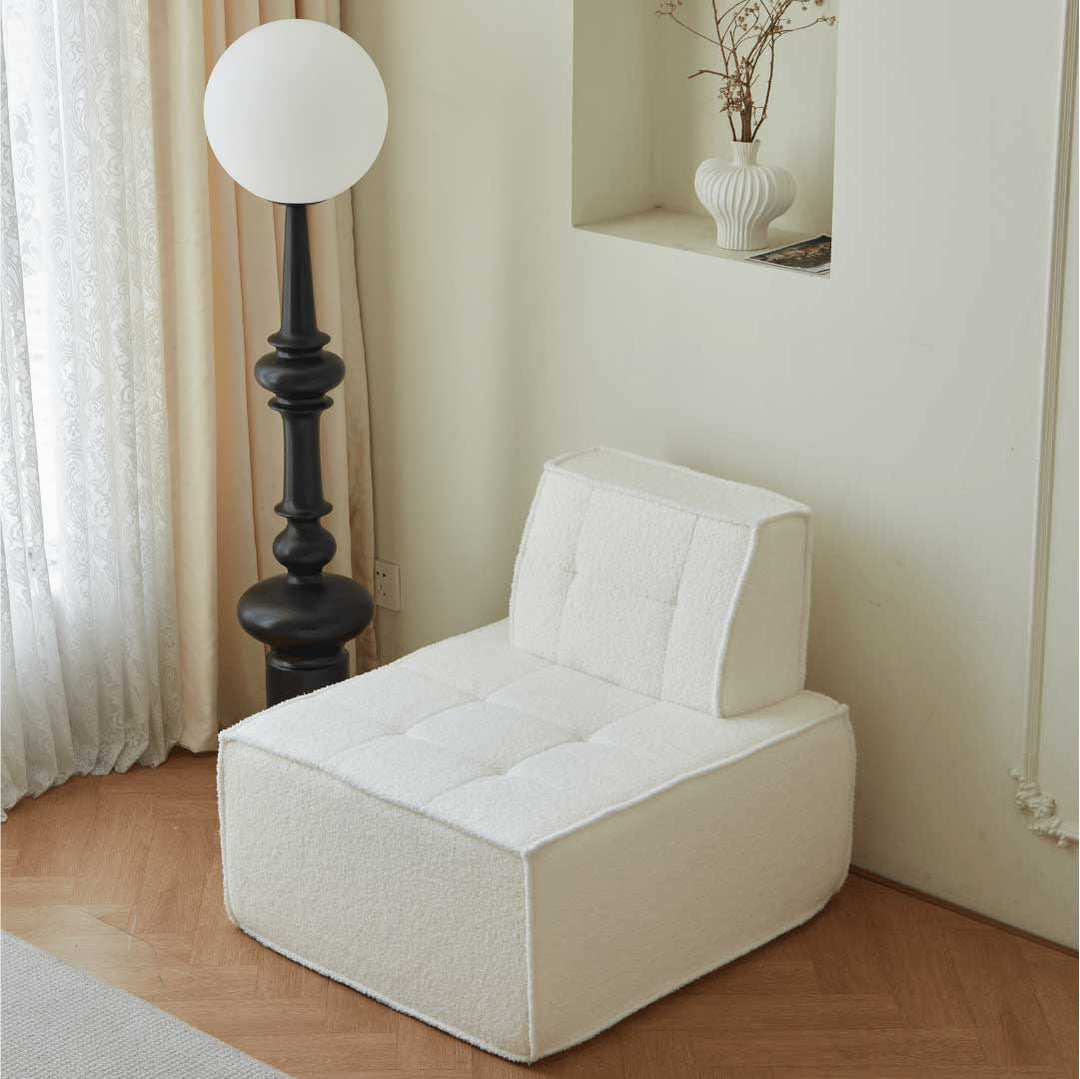 Cozy Sherpa Accent Chair, Modular Design, Space-Saving, Adjustable Backrest -1