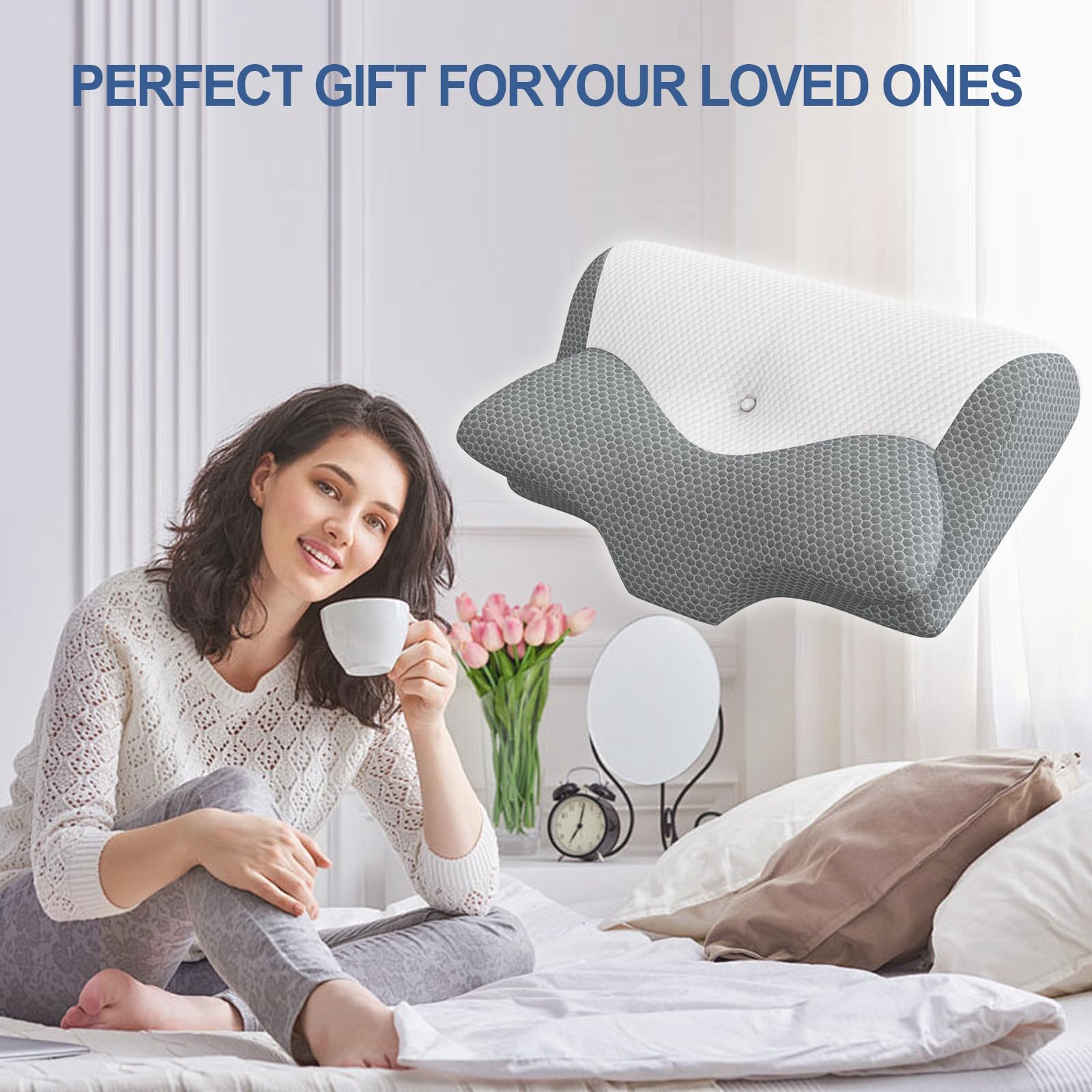 SWBVS Cervical Pillow - Ergonomic memory foam pillow for neck and shoulder pain relief.