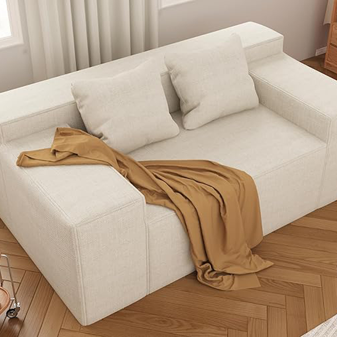 Stylish Hybrid Sofa-in-a-Box, No Assembly, Sleeper Sofa with Pillows