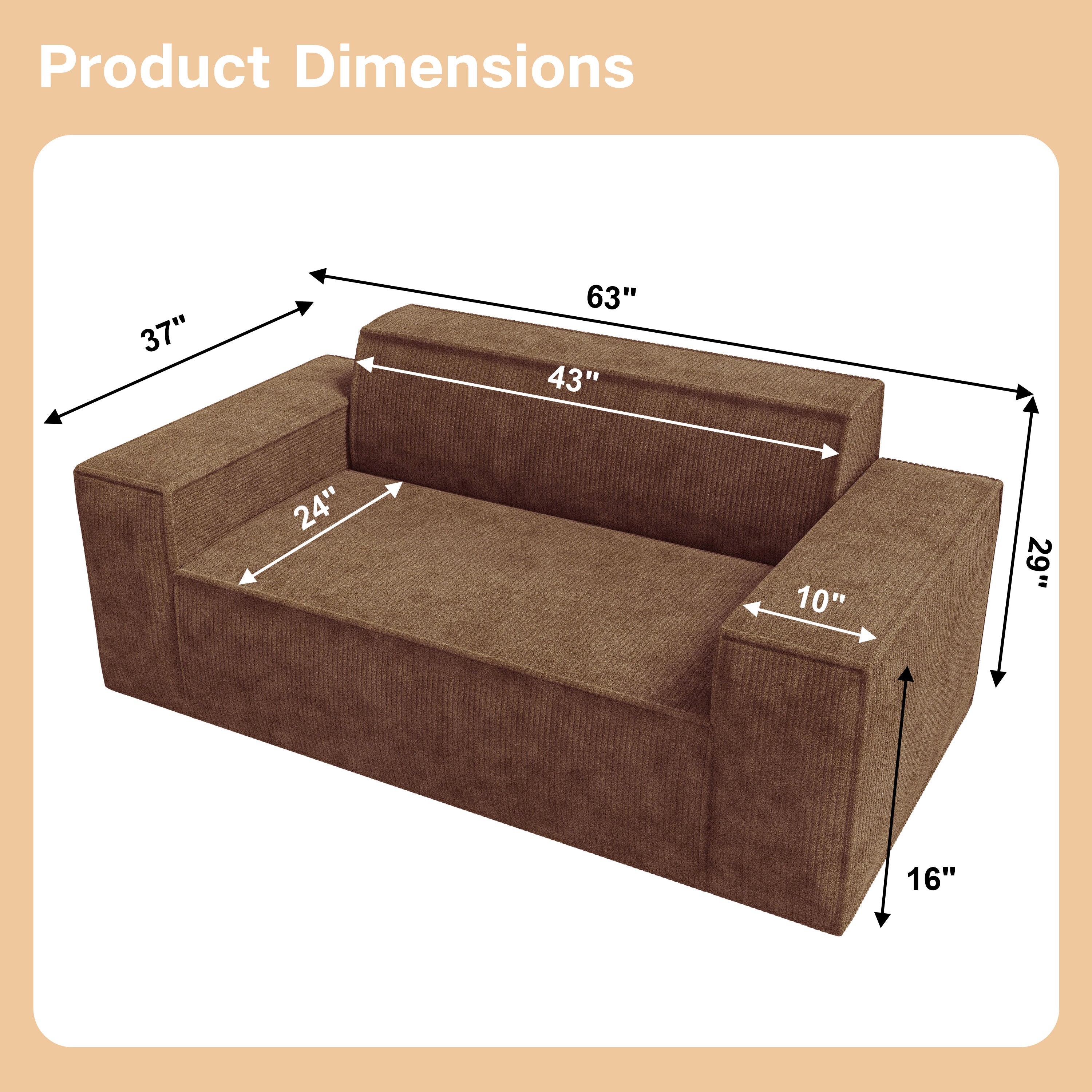 SWBVS Fashions Sofa-in-a-Box, Memory Foam 2-3 Seater Sofa Couch.