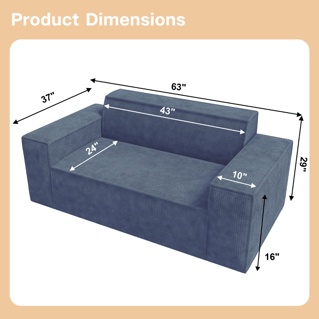 SWBVS Fashions Sofa-in-a-Box, Memory Foam 2-3 Seater Sofa Couch