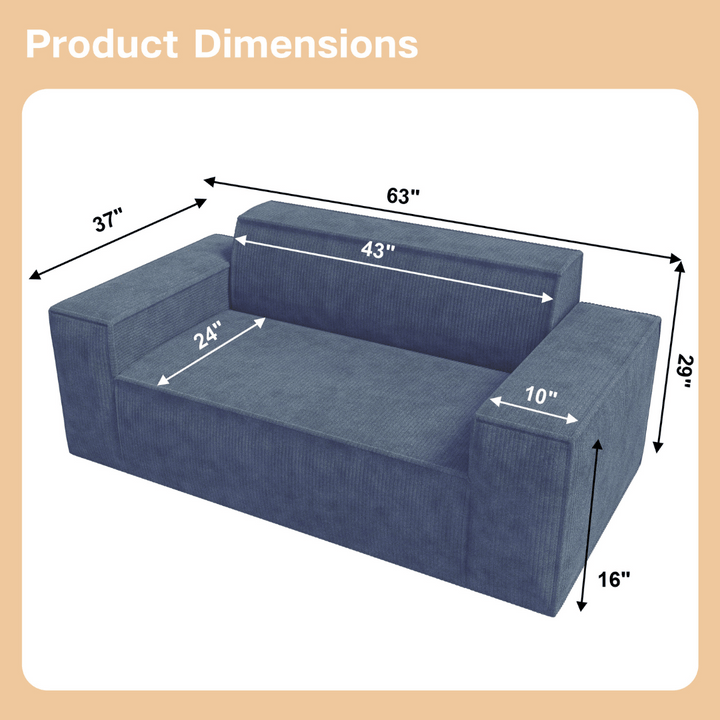 SWBVS Fashions Sofa-in-a-Box, Memory Foam 2-3 Seater Sofa Couch