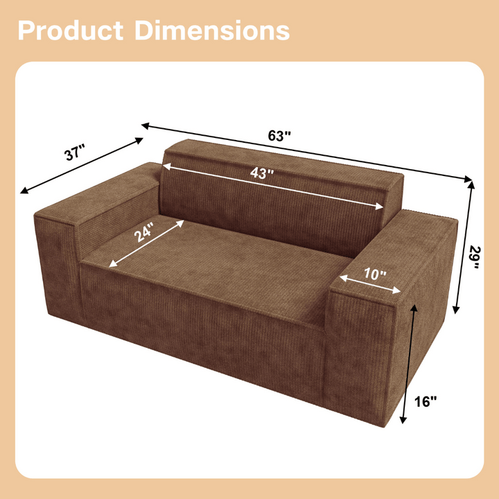 SWBVS Fashions Sofa-in-a-Box, Memory Foam 2-3 Seater Sofa Couch