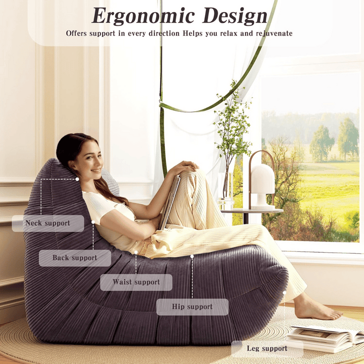 Ergonomically designed small sofa, lazy floor sofa for adults and kids