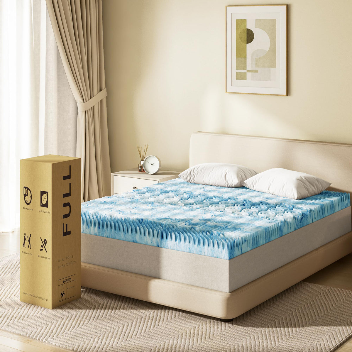 Swbvs 2-3 Inch Memory Foam Mattress Topper.