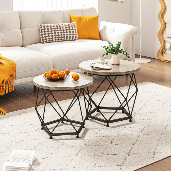 SWBVS Round Coffee Table Set of 2