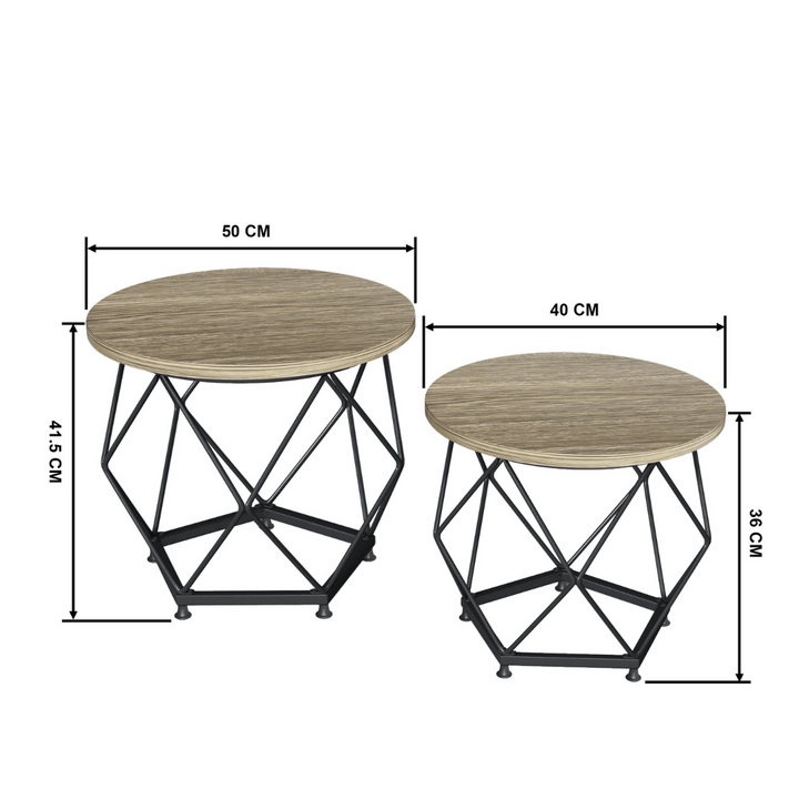 SWBVS Round Coffee Table Set of 2